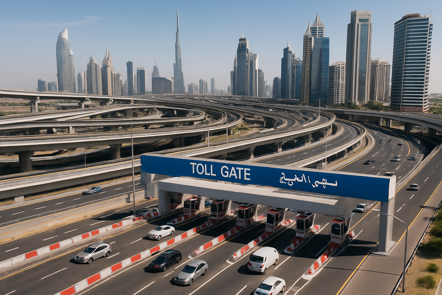 Efficient toll road system in Dubai
