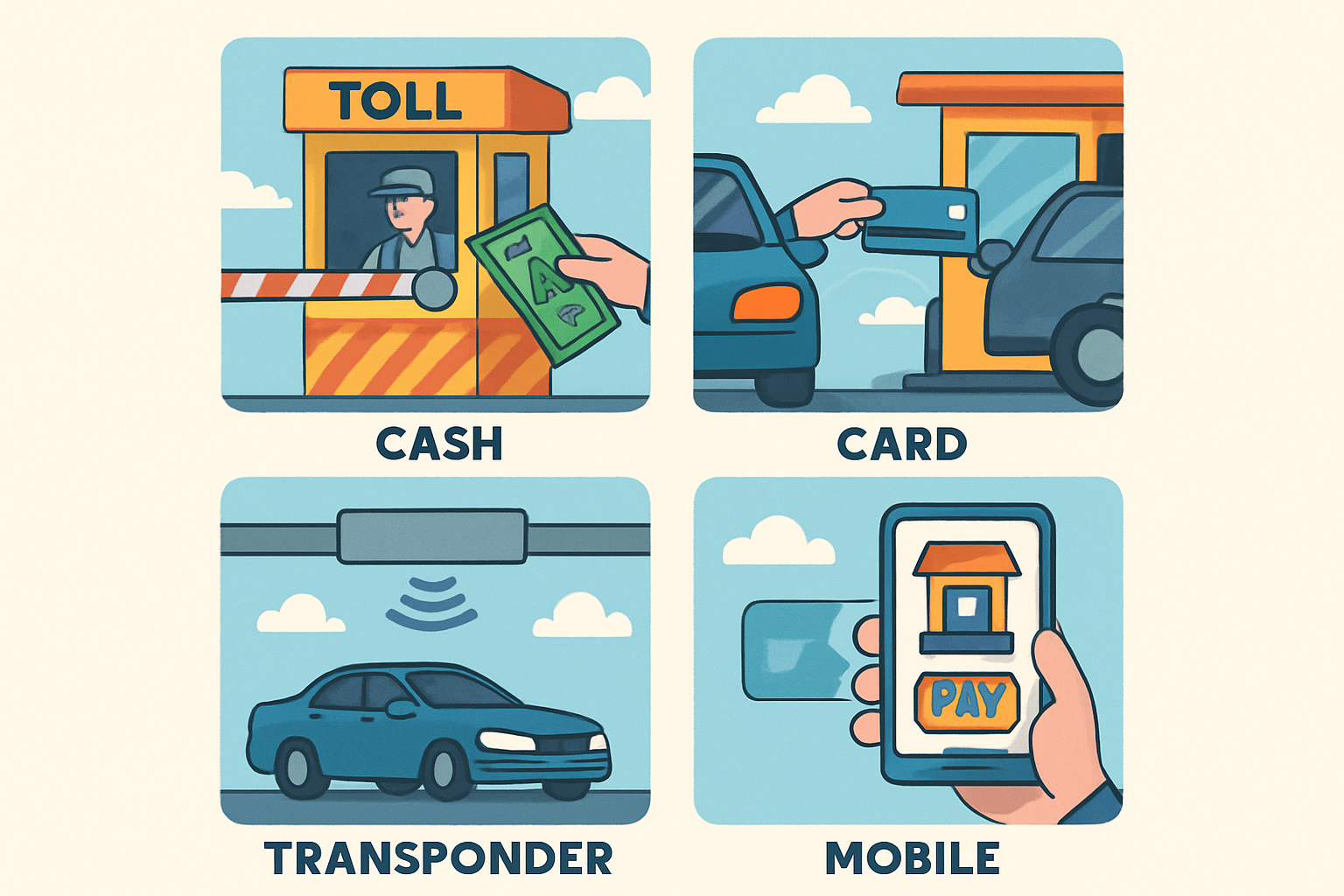User-friendly toll payment methods